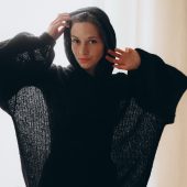 Black Mohair Cowl Neck Sweater: Women's Goth Jumper