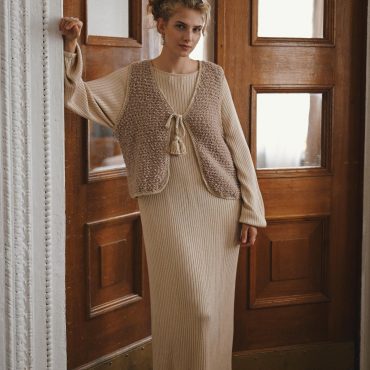 Handmade Merino Alpaca Wool Vest: Sleeveless Knit Gilet