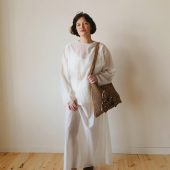 Handmade Raffia Tote Bag: Crochet Flower Eco-friendly Shopper