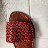 Handwoven Leather Moroccan Sandals For Women – Terracotta Braided Slide Flats – Artisan Summer Shoes 37 To 42 – Handmade Real Leather Slides