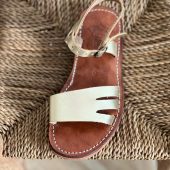 Blond Moroccan Leather Sandals – Handmade Women Flats – Custom Fit Design